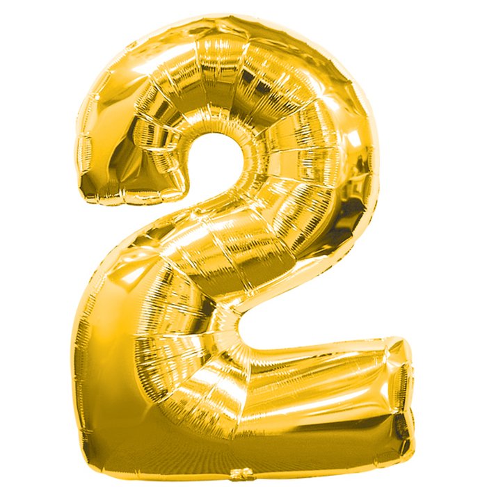 Fête d'anniversaire décoration - Chiffre 2 Ballon feuille