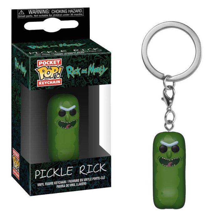 POP! Pocket Rick and Morty Pickle Rick Schlüsselanhänger