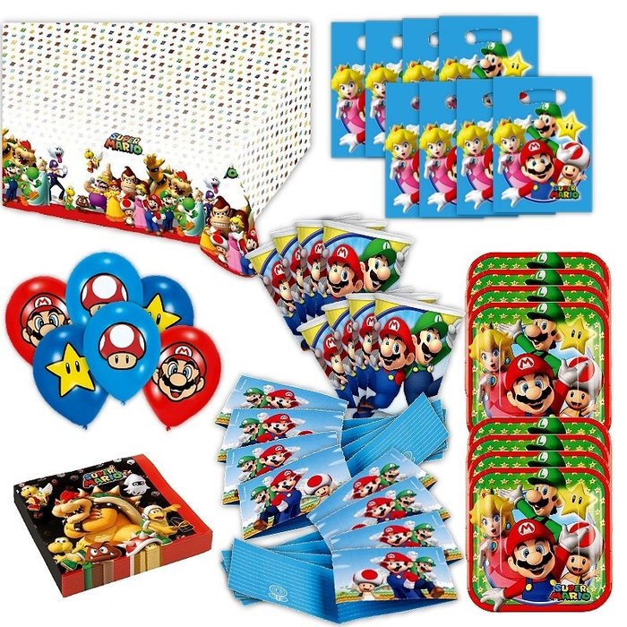 Anniversaire Mario : 8 gobelets Super Mario en carton