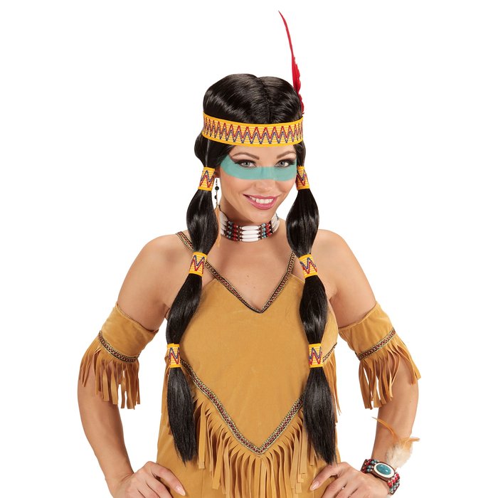 Indian Squaw Collana Donna Costume NATIVI AMERICANI costume accessorio NUOVO 