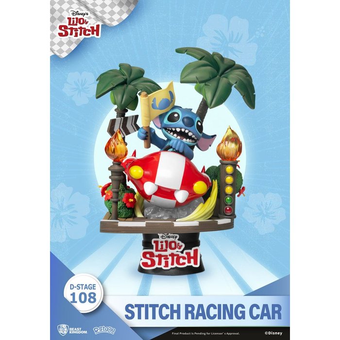 Lilo & Stitch : Stitch dans la voiture de course Diorama