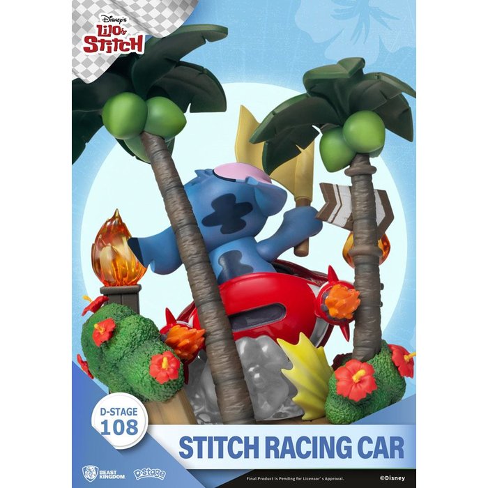 Lilo & Stitch : Stitch dans la voiture de course Diorama