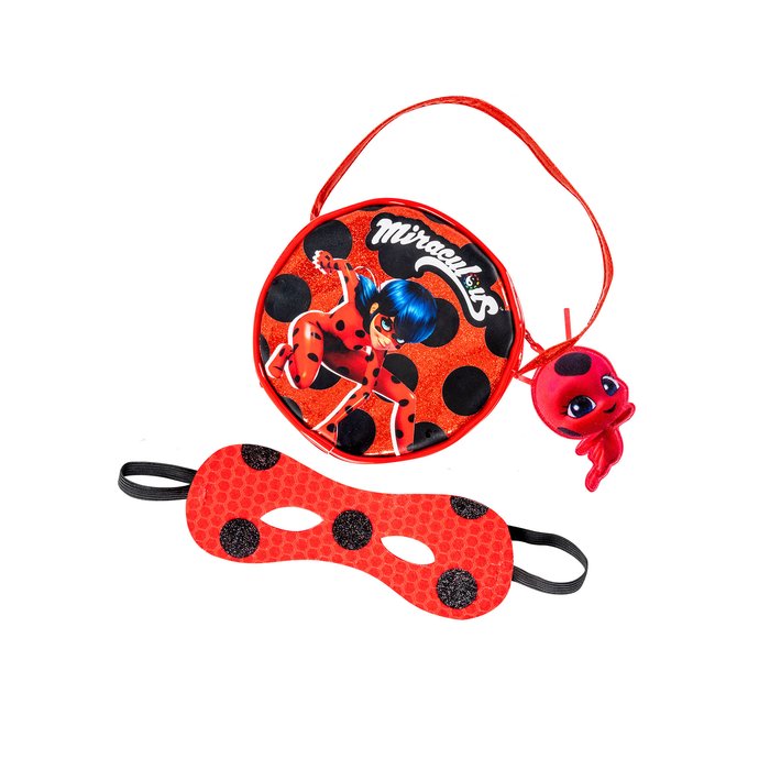 Kit Miraculous Ladybug pour enfant:Écharpe tube, Casquette et Gants 20x21cm