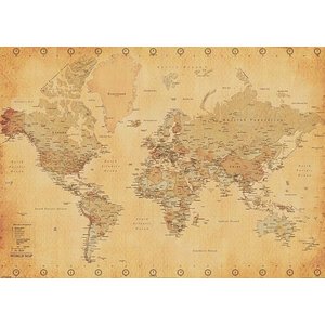 Weltkarte (worldmap Vintage Style) 