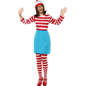 Costume Dove è Wally? Wenda, Rosso e bianco, con top, gonna, occhiali, collant e cappello