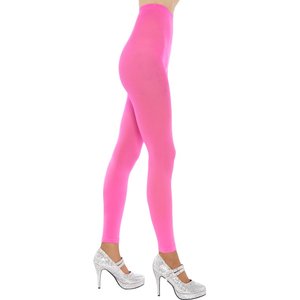 Legging opaque, rose fluo