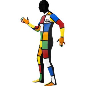 Costume seconde peau Rubik's Cube, Multicolore, avec combinaison-pantalon