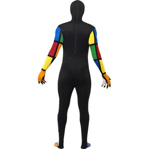 Costume seconde peau Rubik's Cube, Multicolore, avec combinaison-pantalon