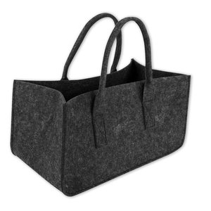 Sac en feutre pour bois de chauffage anthracite