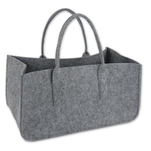 Sac en feutre bois de chauffage gris clair