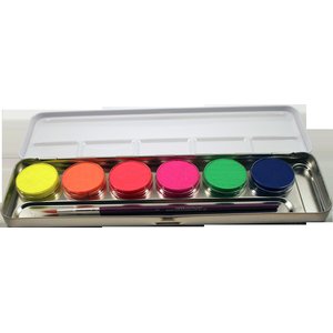 6 Farben Metall-Palette - UV Neon