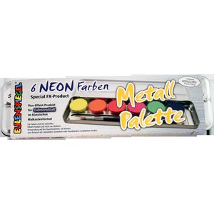 6 Farben Metall-Palette - UV Neon