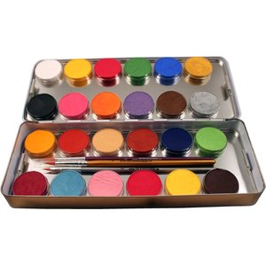 24 Farben Metall-Palette - Malkasten