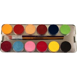 24 Farben Metall-Palette - Malkasten