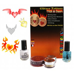 Glitzer Tattoo-Set: Wild @ Heart