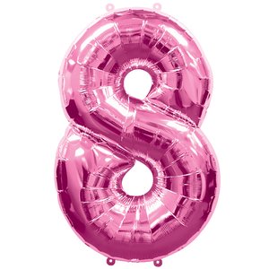 Fête d'anniversaire - Chiffre 8 (rose)