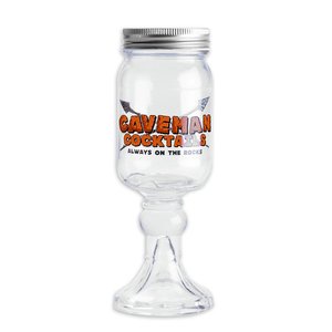 Glaspokal Caveman Cocktails mit Schraubverschluss
