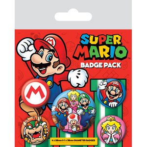 Super Mario: Badge Set (5 pièces)