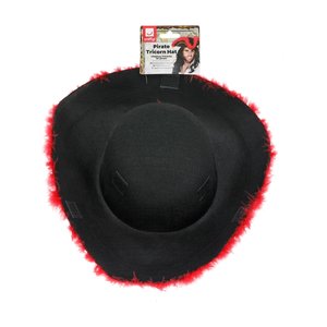 Chapeau de pirate: plumes rouges