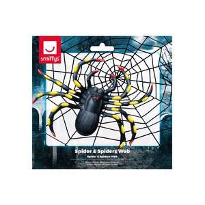 Toile d'araignée noire & araignée