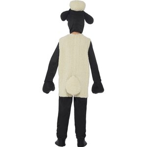 Kinderkostüm Shaun The Sheep, Weiß, mit Einteiler und Kopfteil
