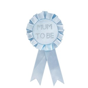 Babyparty: Mum to be - Rosette blau