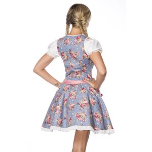 Oktoberfest - Dirndl Blue Flower inkl. Bluse