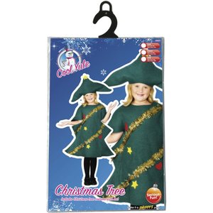 Costume Albero di Natale, Verde, con tunica e cappello