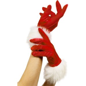 Gants de Père Noël, Rouge