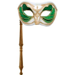 Colombina Monica Verde Bianco con Bastone 