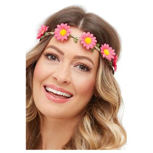 Hippie/Hawaii Stirnband mit Blumen 3er Set