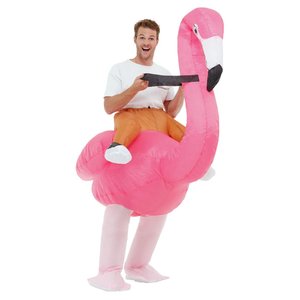Huckepack - Piggyback: Aufblasbarer Flamingo