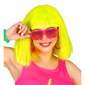 80er Jahre - Atzenbrille Neon pink