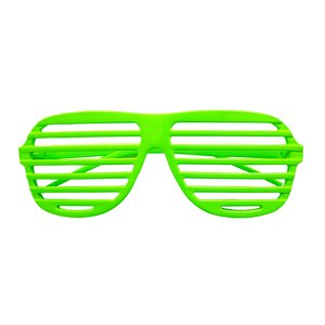80er Jahre - Atzenbrille Neon grün