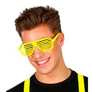 80er Jahre - Atzenbrille Neon