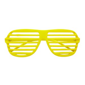 80er Jahre - Atzenbrille Neon gelb