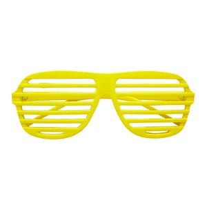 Années 80 - Lunettes de fête au néon jaune