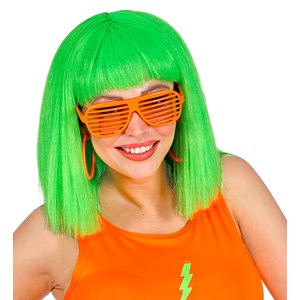 80er Jahre - Atzenbrille Neon