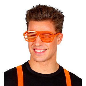 80er Jahre - Atzenbrille Neon orange