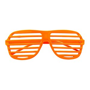 80er Jahre - Atzenbrille Neon orange