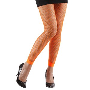 80er Jahre - Netzleggings Neon orange