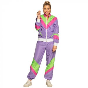 Années 80 - Tenue de sport rétro violet