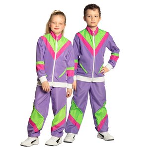 Années 80 - Tenue de sport rétro violet