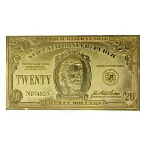 Fallout: New Vegas - New California Republik: 20 Dollar Bill - vergoldet