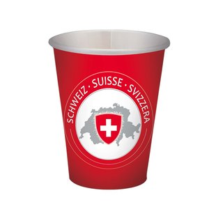 Carte Géographique - Drapeau Suisse - 1 Août (8 Pièces)