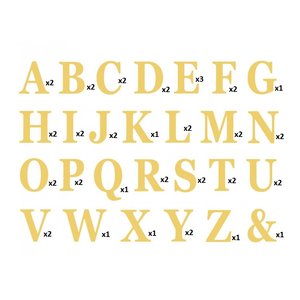 Buchstaben - gold (48er Set)