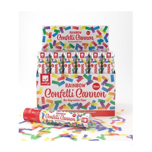 Cannone per Coriandoli - Colore dell'arcobaleno 20 cm