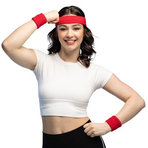 80er Jahre - Stirnband und Armbänder (3er Set)