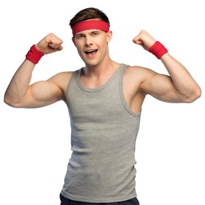 80er Jahre - Stirnband und Armbänder (3er Set)