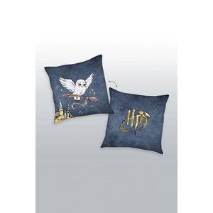 Harry Potter Kissen Logo & Hedwig 40 x 40 cm